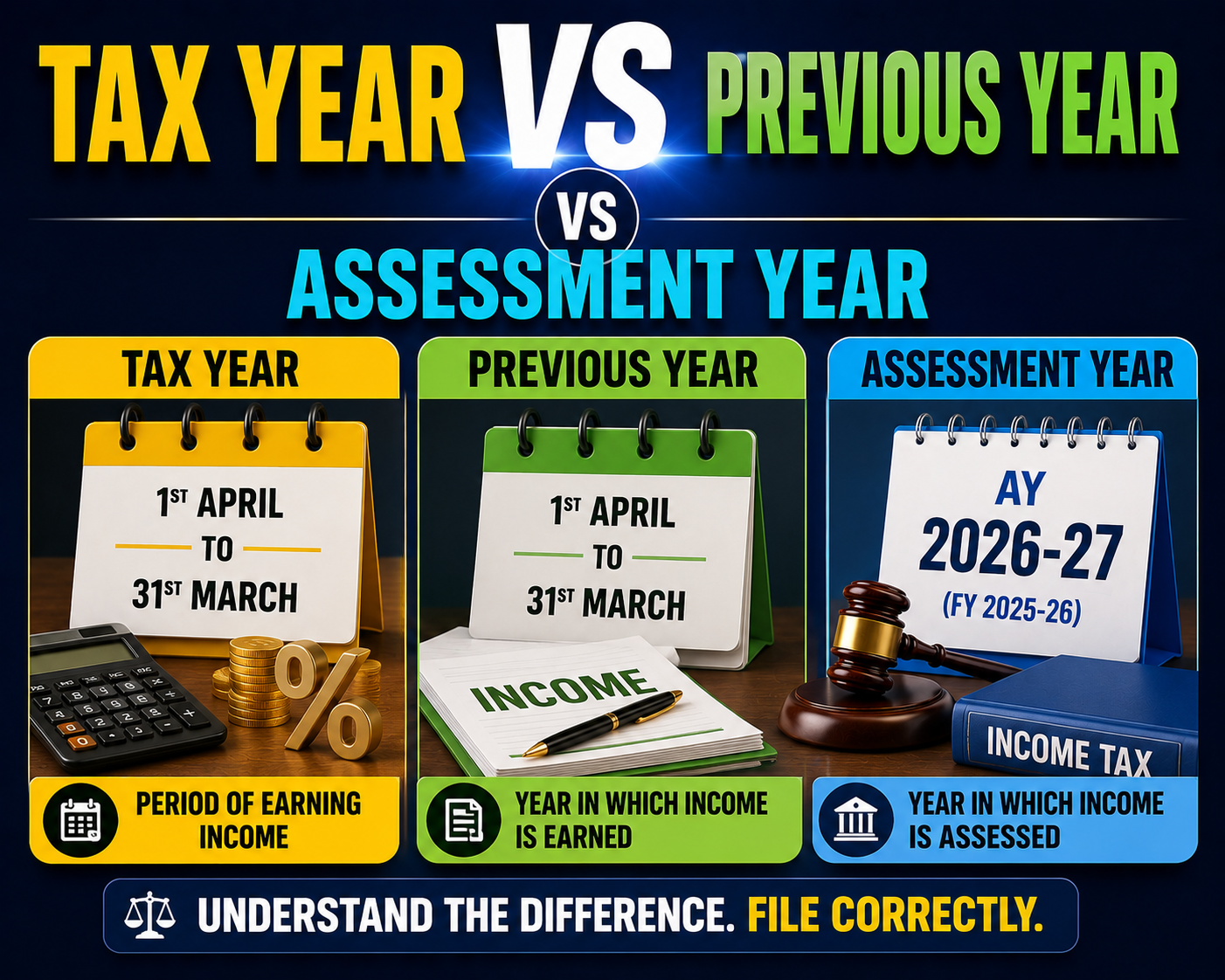Tax Year Vs Previous Year Vs Assessment Year